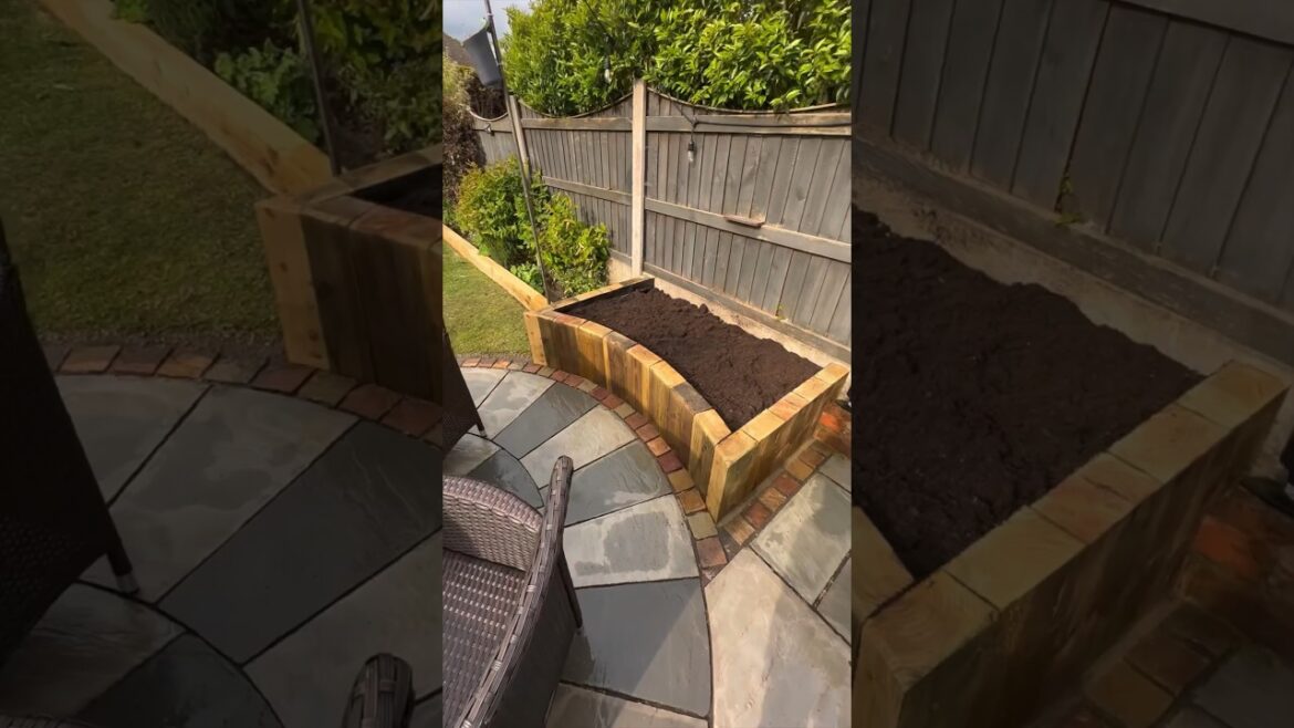 Building a raised planter #landscaping #garden #subscribe
