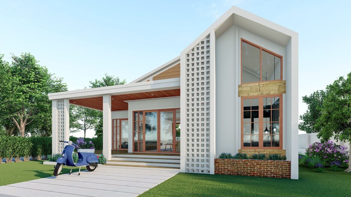 9x12 meters, One Storey Dreamy Home Design With 3 Bedrooms