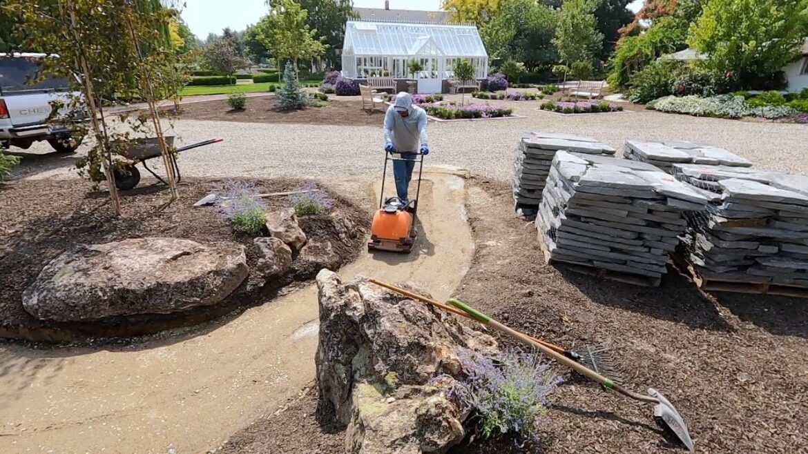 Planting Pink Things + Day 1 of Paver Installation Around the Pond! 💗🙌🥰 // Garden Answer