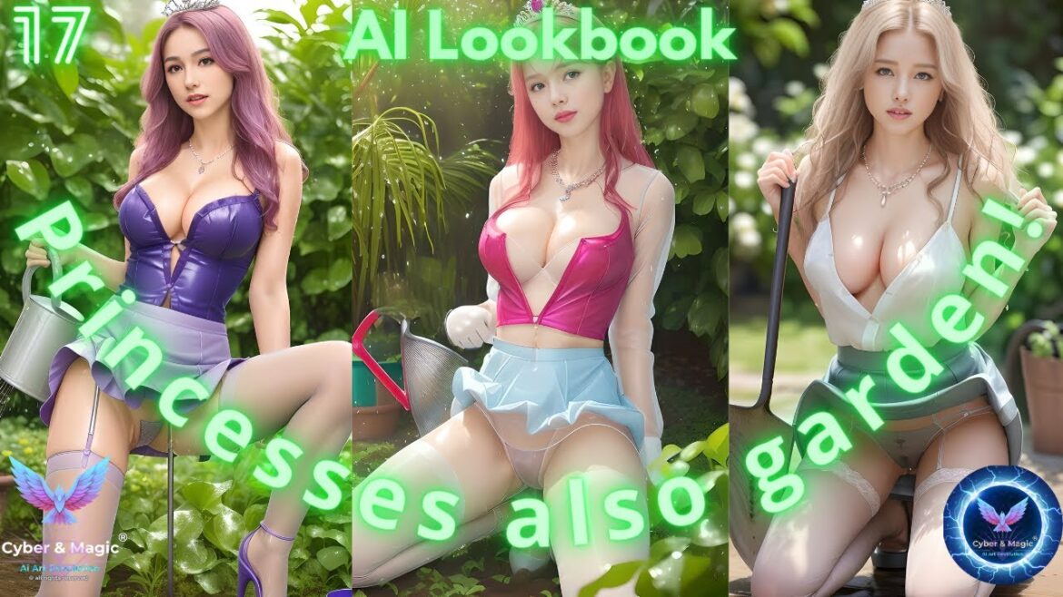 Princesses also garden! AI LookBook/Cosplay/ pantyhose, miniskirt, legs, hot, sexy, girls, tights
