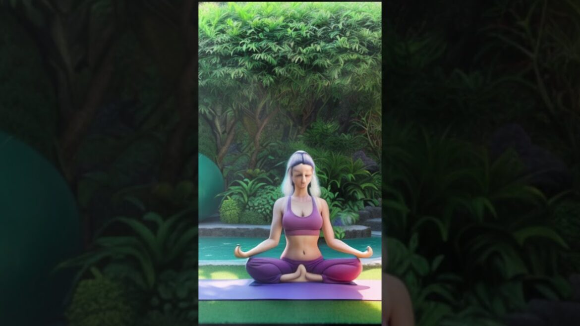 blonde woman practicing yoga in her beautiful garden in the morning and listening to ambient yoga lo blonde woman practicing yoga in her beautiful garden in the morning and listening to ambient yoga lo