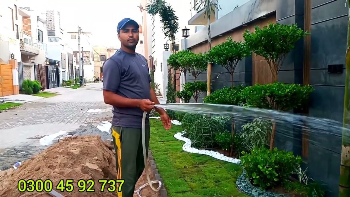 Beautiful Creative Modern Landscaping 1 kanal house Project of #sialkot 0300 45 92 737 Ahmad Hassan