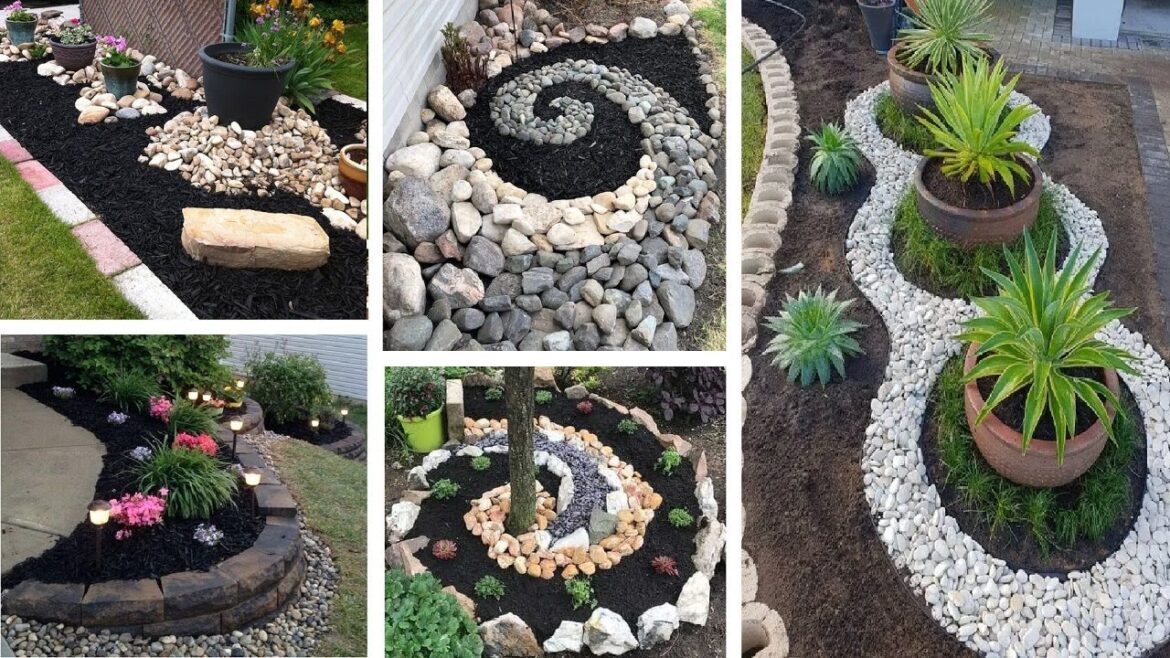 78 Front Yard Landscaping Ideas With Rocks and Mulch | garden ideas