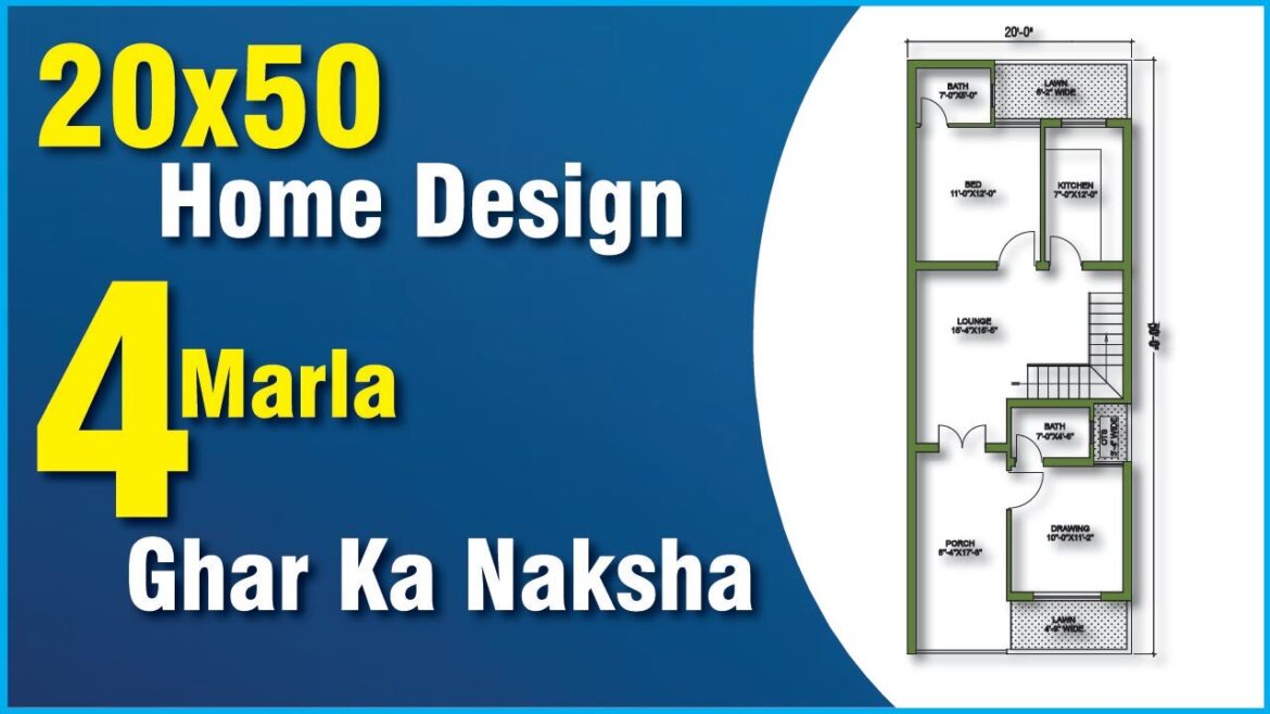 20*50 House Design 3D2023 | 1000 Sqft | 111 Gaj | Modern Design2023 | Terrace Garden | 6x15 Meters