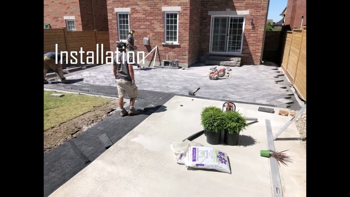 Backyard landscaping in Whitby