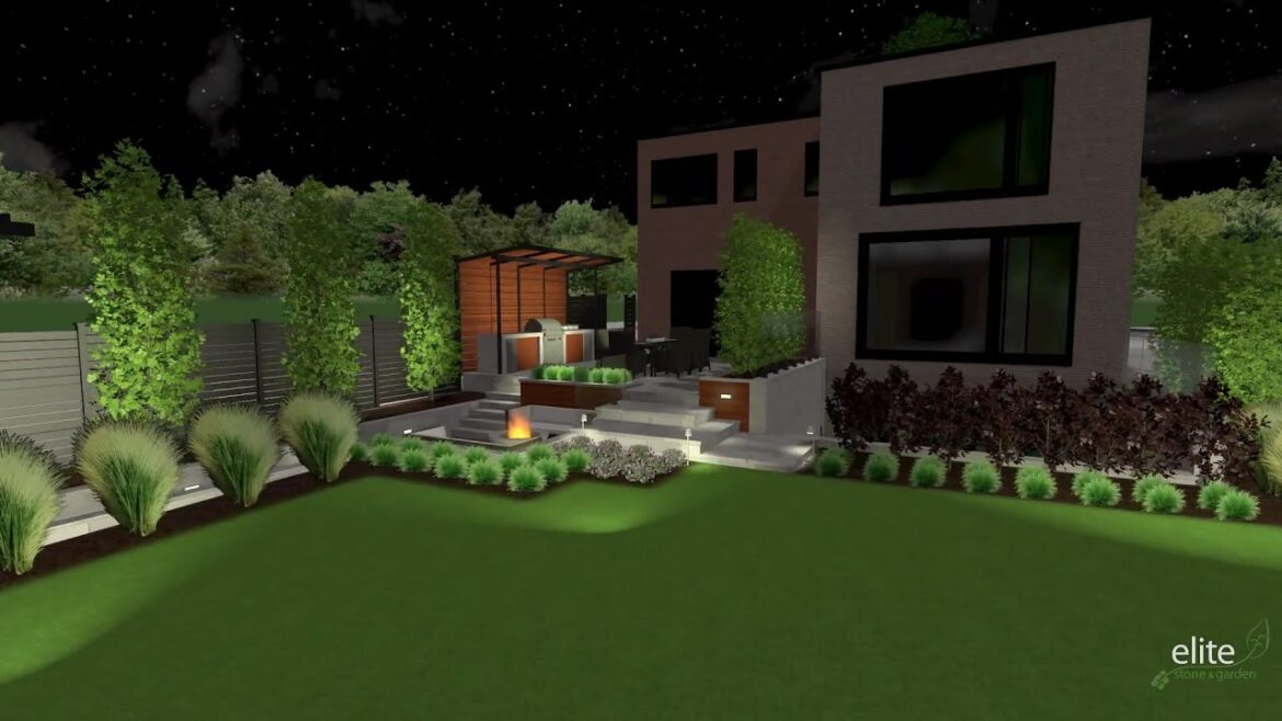 Elite Stone & Garden - A Modern Backyard Landscape Design with a Year Round Pool Escape