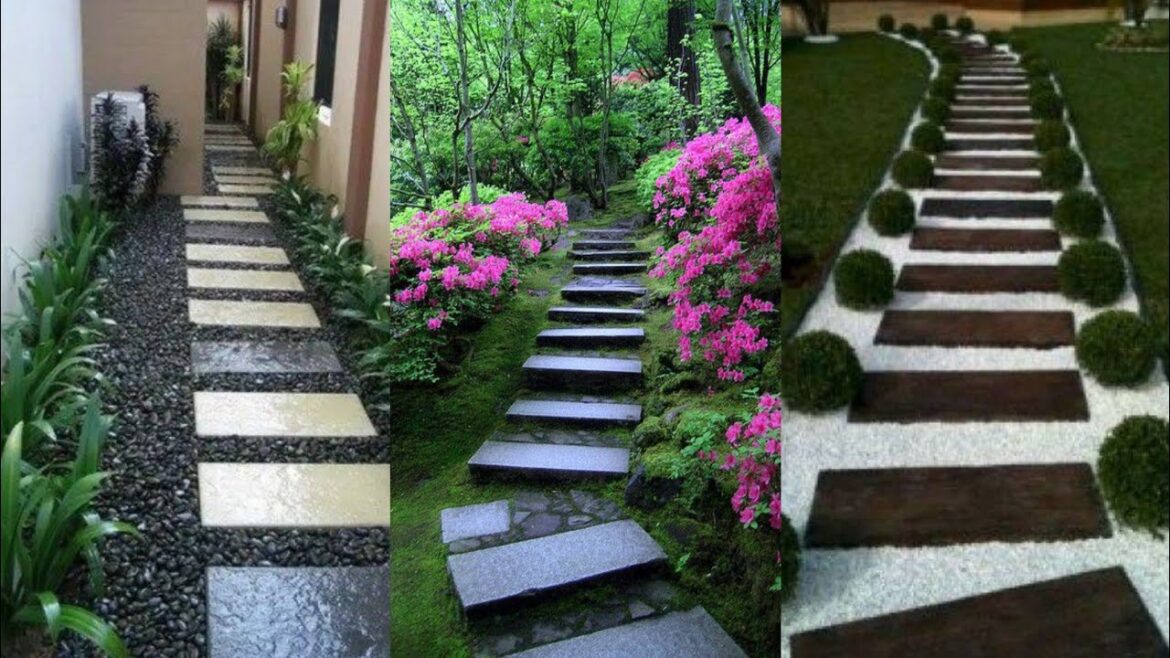 Best Ideas For Walkway & Garden Steps Making 2023| Small Home Front Yard Garden landscaping Ideas