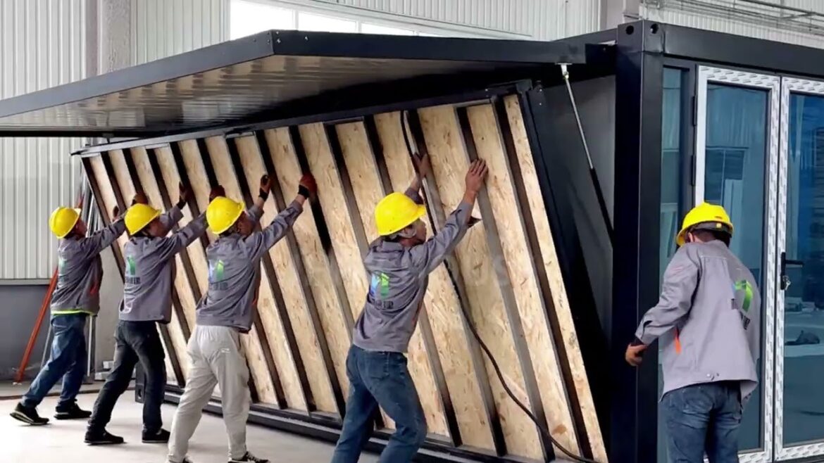 Expandable container house installation process