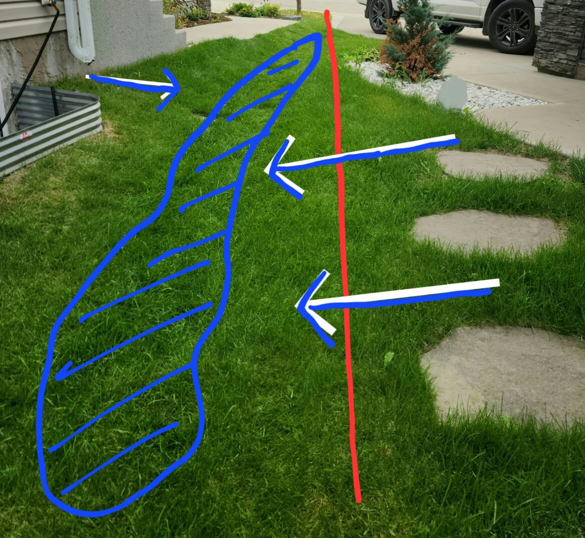 Neoghbours property draining onto mine (left house). Any way to fix this?