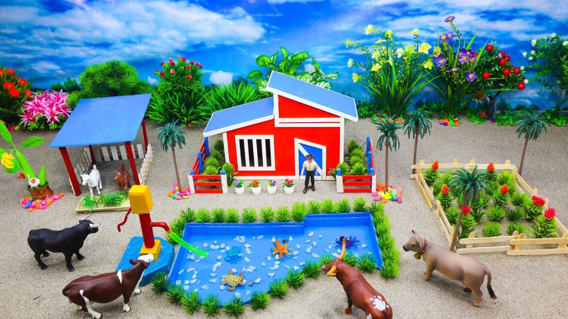 DIY how to make Cattle Farm goat, Barn Animal | Mini Hand Pump Supply | Gardening for cow #50