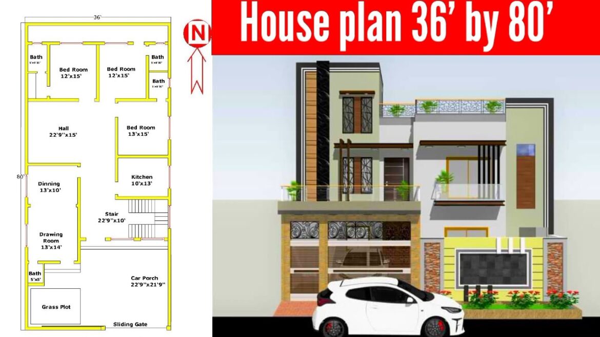 36×80 House Plan | 36×80 House Design | 36×80 House Plan With Garden | 36×80 East facing House Plan 36x80 House Plan | 36x80 House Design | 36x80 House Plan With Garden | 36x80 East facing House Plan