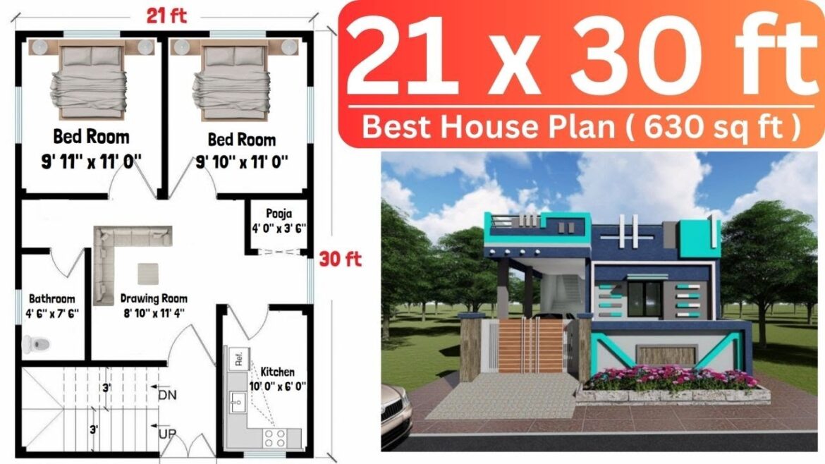 21×30 House Plan | 21×30 House Design | 21×30 House Plan With Garden | 21×30 East facing House Plan 21x30 House Plan | 21x30 House Design | 21x30 House Plan With Garden | 21x30 East facing House Plan