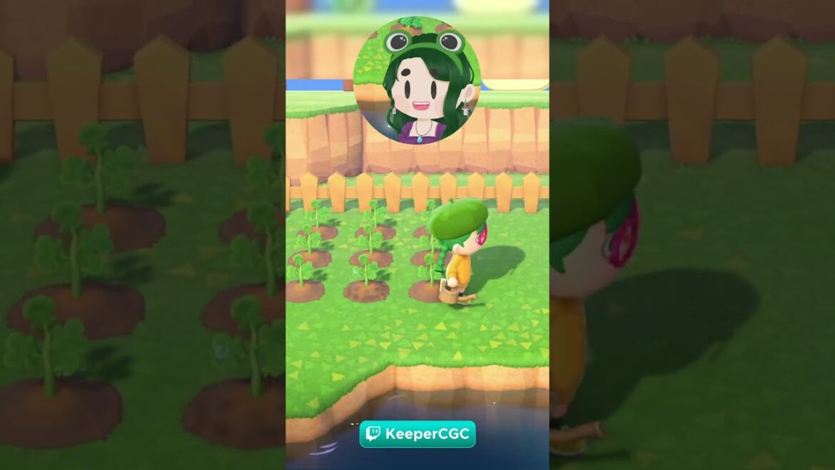 gardening on the edge | #shorts #acnh #nintendo #keepercgc