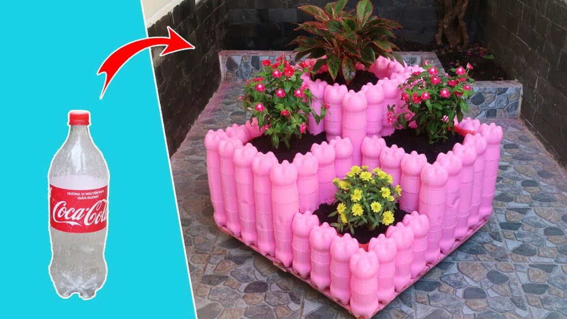 Stunning ideas | Recycling Plastic Bottles into tiered Planter box for Your Garden