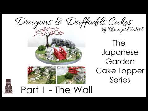 Part 1 How to make a Japanese garden cake topper series — How to make a dry stone Wall from icing Part 1 How to make a Japanese garden cake topper series -- How to make a dry stone Wall from icing