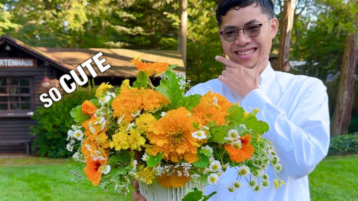 How I make a Cute Marigold Flower Arrangement, Edible Cut Flowers How I make a Cute Marigold Flower Arrangement, Edible Cut Flowers