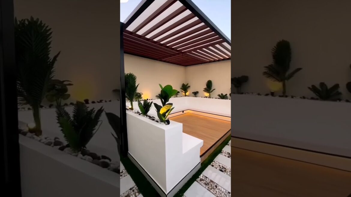 garden design with sitting area. #viral#shorts#youtube shorts#home design#