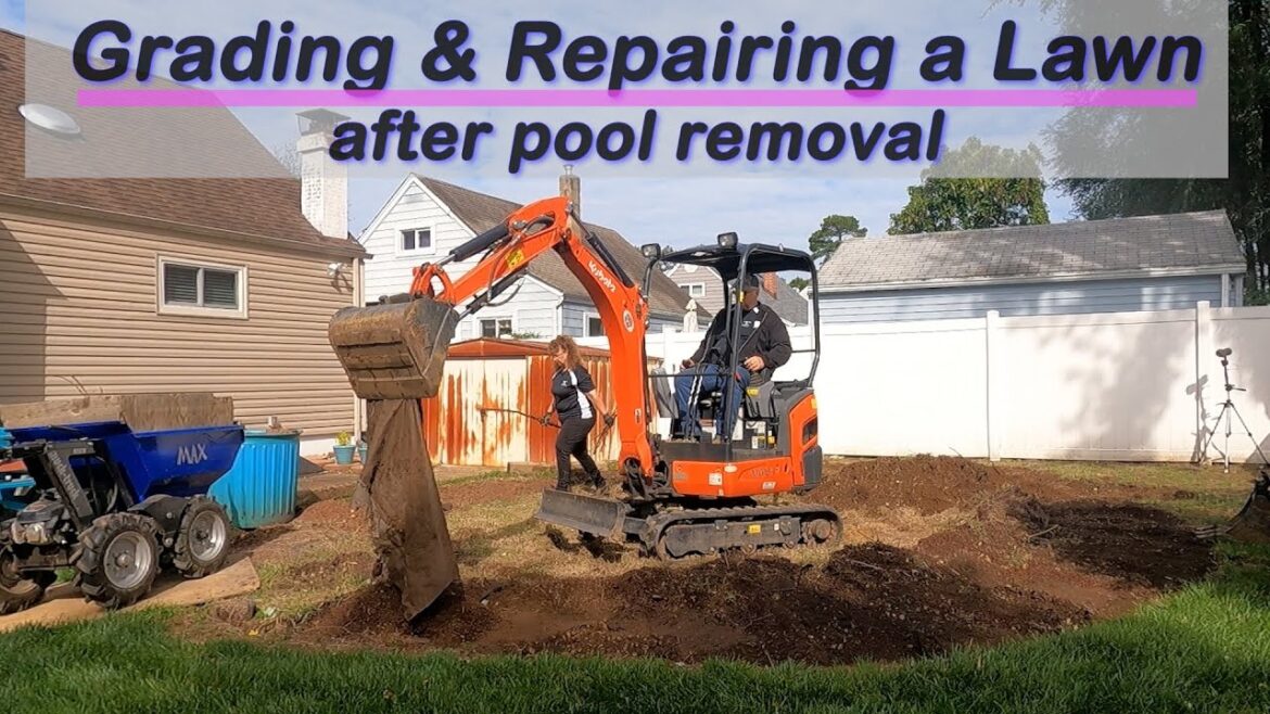 How we Repair and Grade a Lawn After Removing an Above Ground Pool How we Repair and Grade a Lawn After Removing an Above Ground Pool