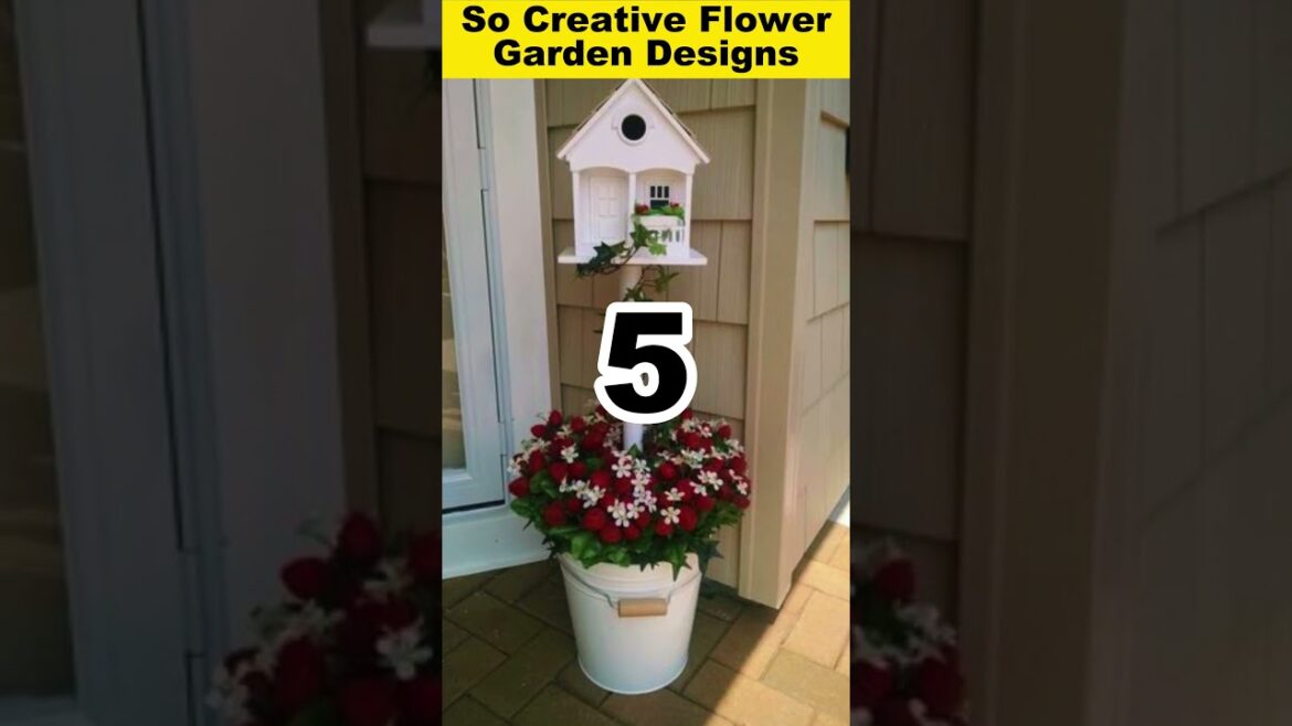 Top 10 creative flower garden designs #shorts #viral #flower #flowergarden