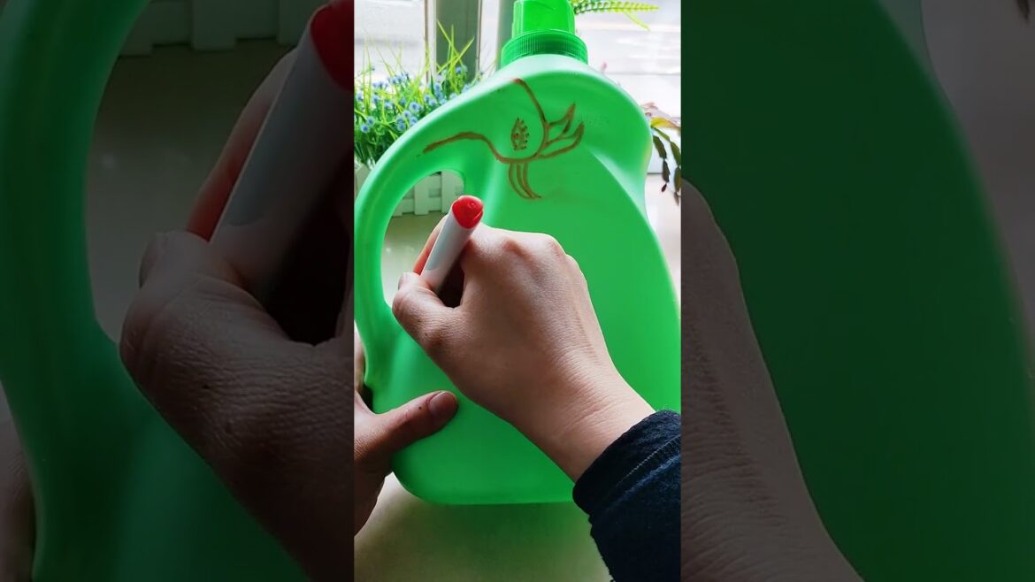 Design a bottle for plant flower for garden. #design #decoration #diy