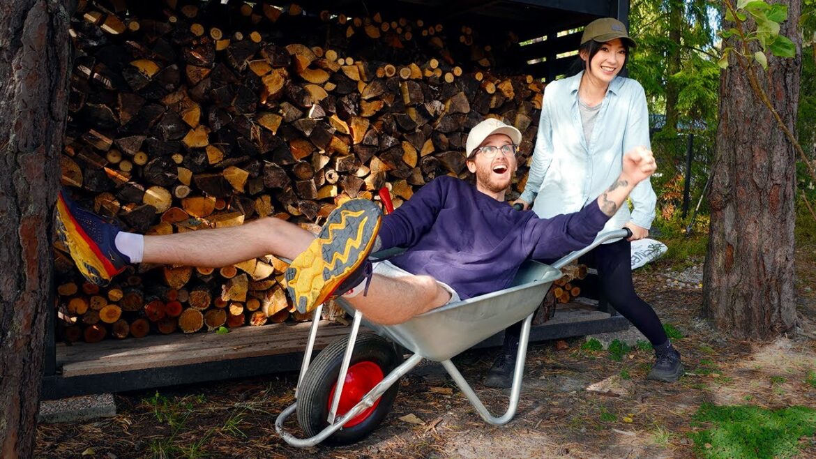 LANDSCAPING AT THE CABIN! Building a DIY Garden Path