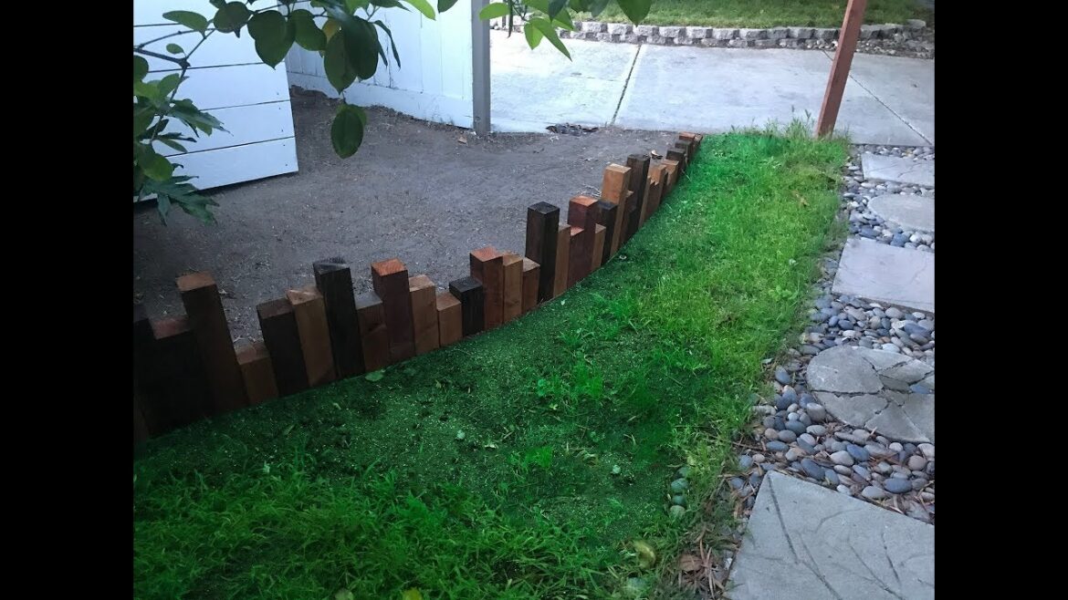 DIY Backyard Outdoor Wood Edging Landscaping