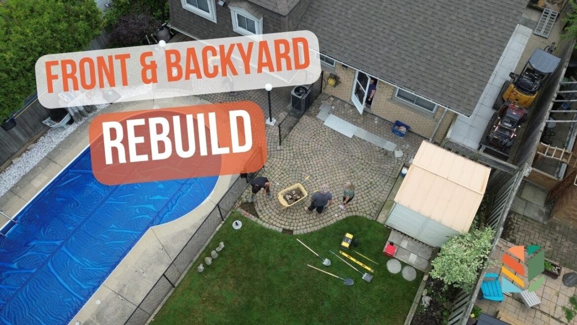 Front and Backyard Landscape Rebuild | NEW Driveway, front porch and more!