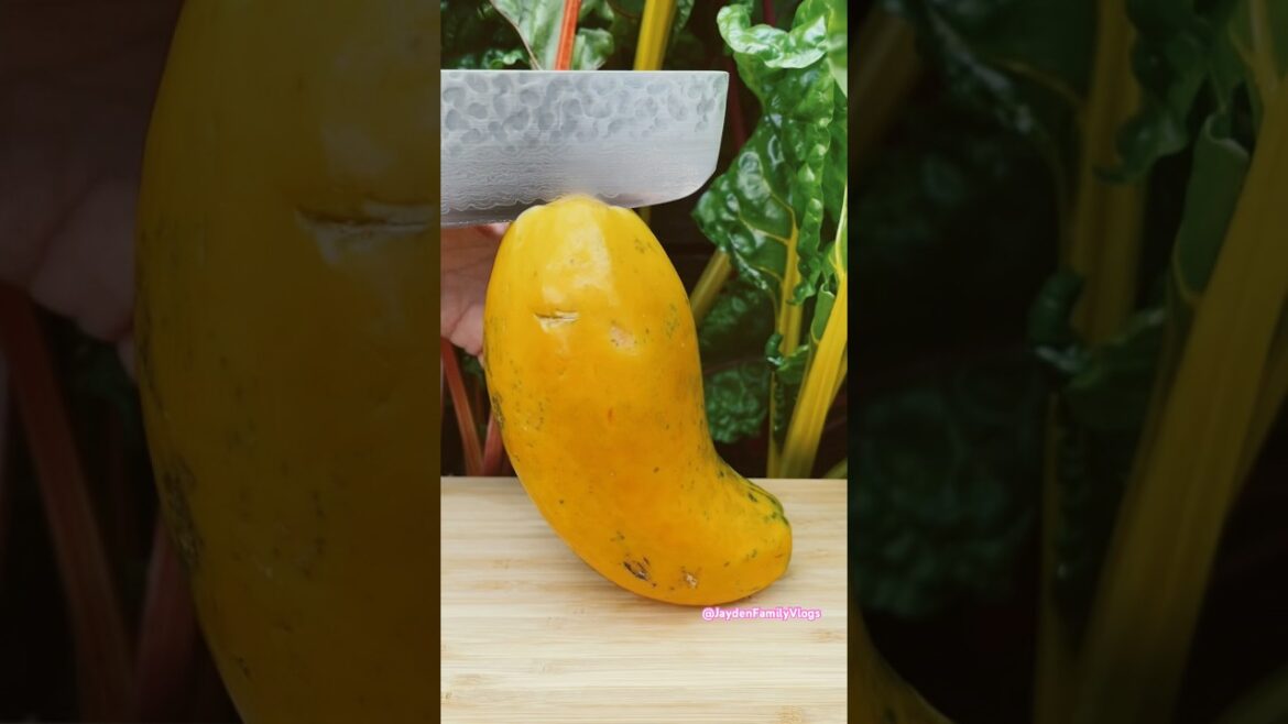 PAPAYA FRUIT 😍 Amazing Fruits Cutting Skills #shorts #satisfying #fruit #papaya #fyp