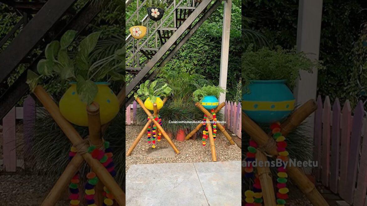 Festive garden decor #shorts #celebratewithshorts #diwalidecoration #gardendesign  #gardendecor