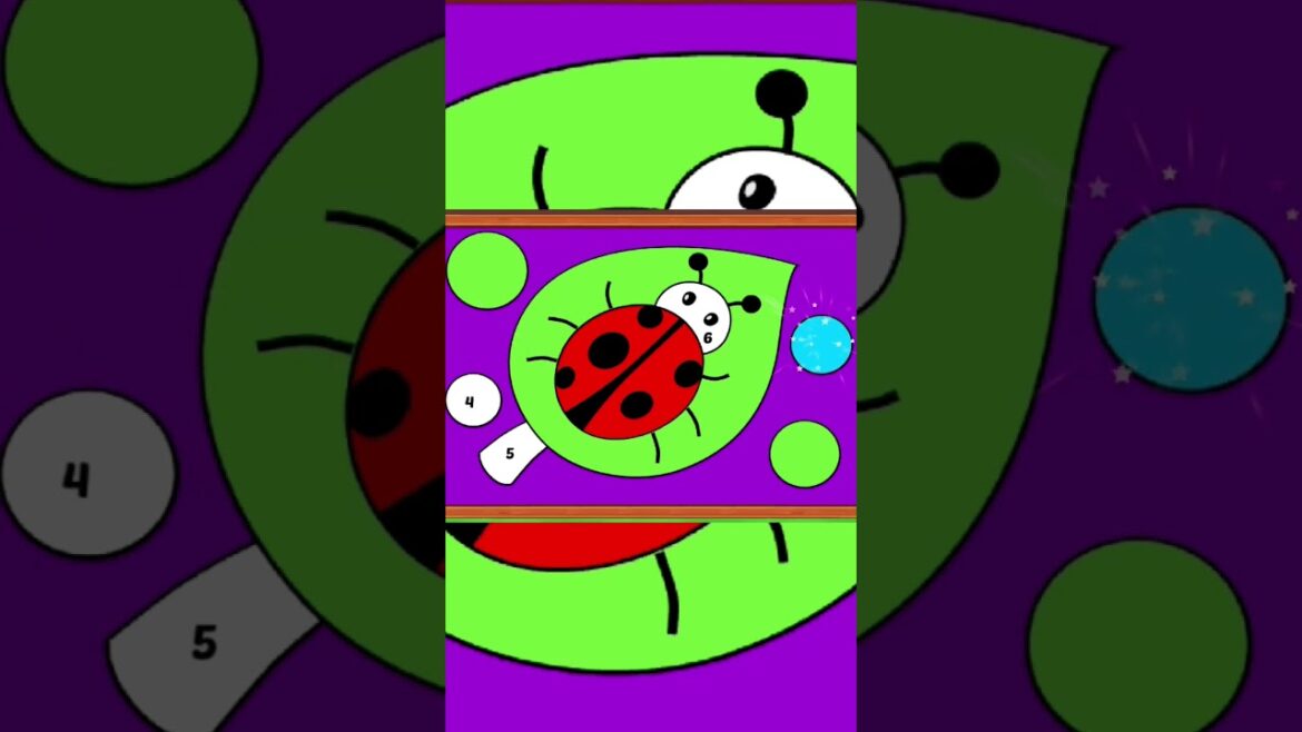 Get Creative with Nature: Colorful Bugs on Leaves! #viral #anak #mewarnai #shorts #video #games #fyp