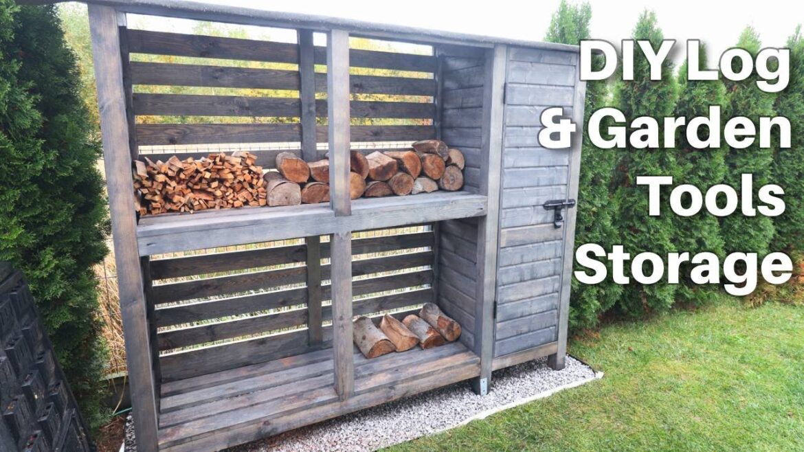 DIY Log and Garden Tools Storage DIY Log and Garden Tools Storage