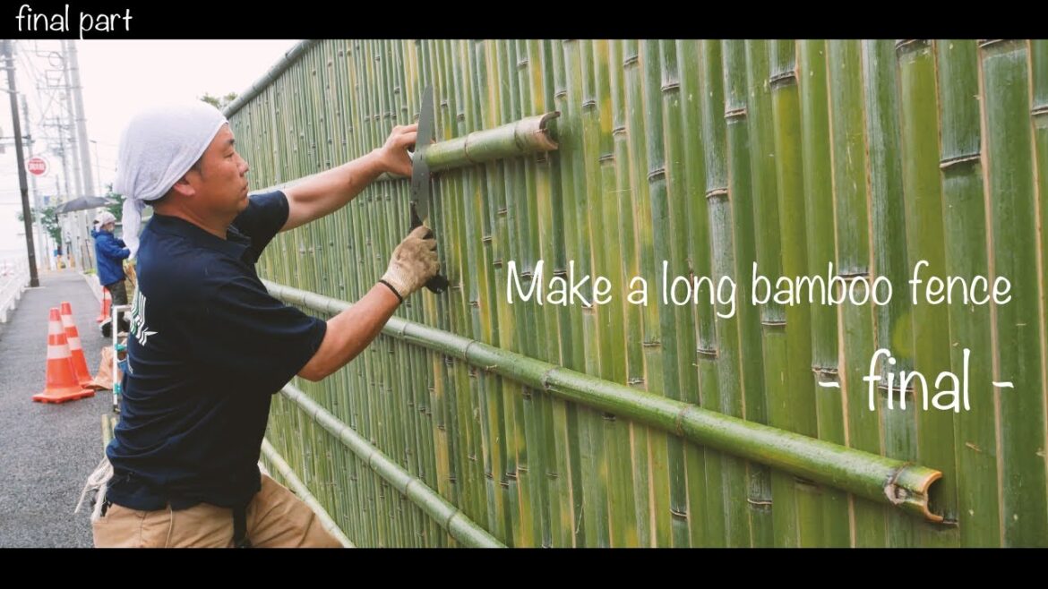 (Pro.12 – Final) A bamboo fence maker in Kyoto makes a very long bamboo fence. (Pro.12 - Final) A bamboo fence maker in Kyoto makes a very long bamboo fence.