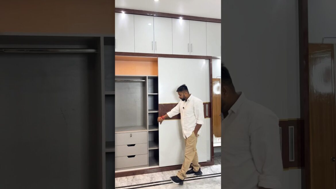 So beautiful wardrobe design #viral #modularinteriors #youtubeshorts #interiordesign #furniture