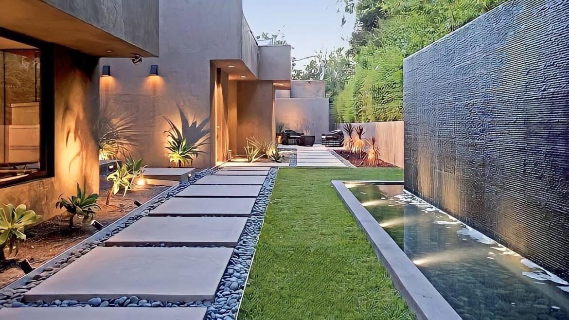 Gorgeous Home Garden Landscaping Ideas 2023| Diseño moderno de patio trasero| Exterior Front Wall