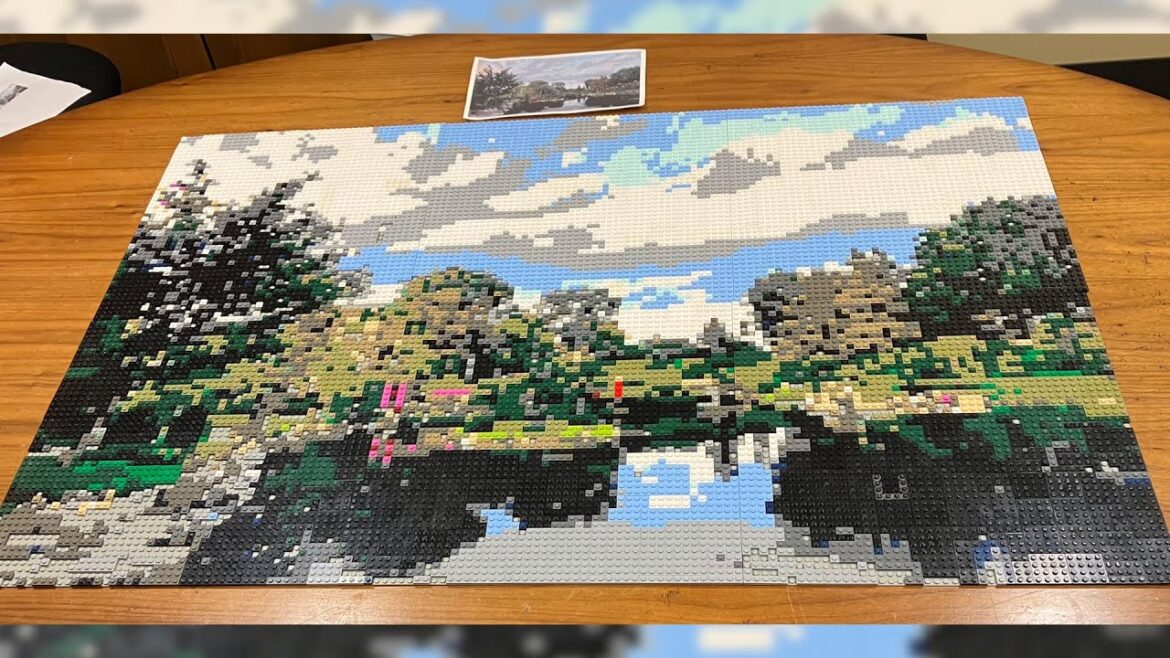 BPD partners with organization on Lego mosaic build