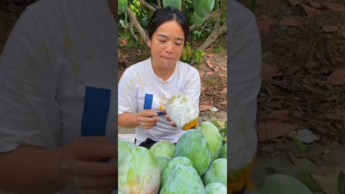 beautiful 😍 mangoes 🥭🥭 Chinese natural fruits 🍑🍓🍊 #mango #fruits #viral #shorts