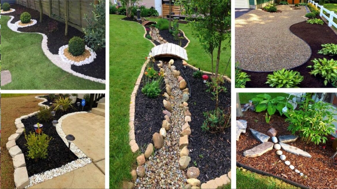 28 Front Yard Landscaping Ideas With Rocks and Mulch| garden ideas 28 Front Yard Landscaping Ideas With Rocks and Mulch| garden ideas