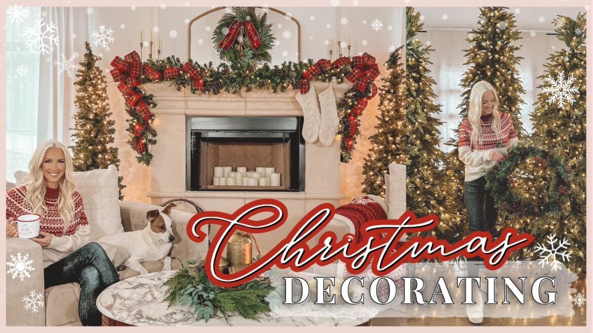 2023 CHRISTMAS DECORATING | CHRISTMAS GARLAND | LIVING ROOM DECOR | CHRISTMAS DECORATING IDEAS 2023