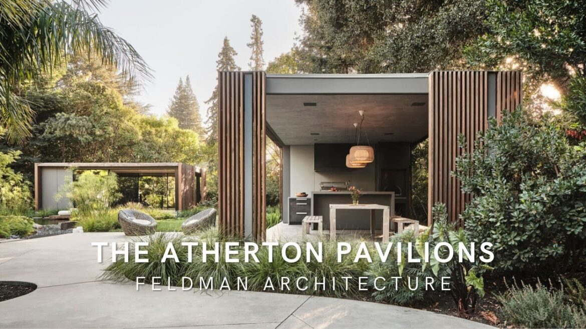 Garden Design With Pavilions Used For Meditation And Exercise, Outdoor Kitchen And Swimming Pool Garden Design With Pavilions Used For Meditation And Exercise, Outdoor Kitchen And Swimming Pool