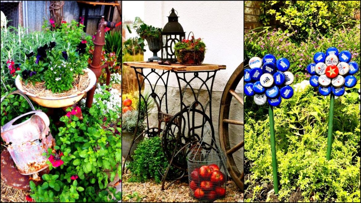 Recycle Your Junk into Beautiful Garden Art! 55 Junk Art Examples
