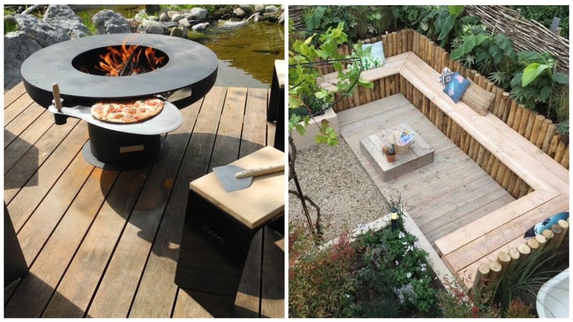 Backyard landscape design ideas: terrace, seating area, patio, fire Backyard landscape design ideas: terrace, seating area, patio, fire
