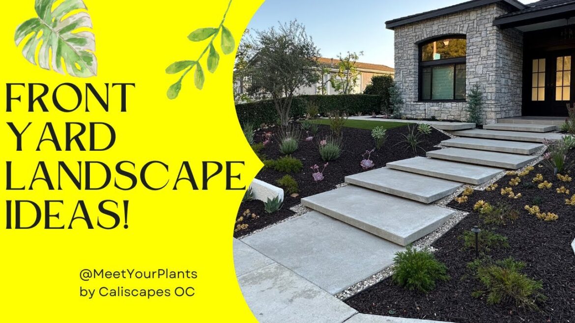 FRONT YARD LANDSCAPE DESIGN IDEAS | LANDSCAPE IDEAS FOR FRONT YARD | $54,000 PROJECT | CONCRETE IDEA