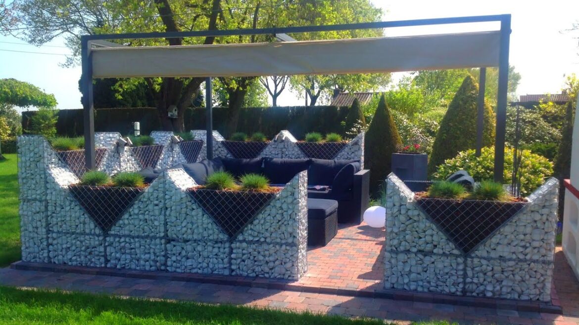 Beautiful gabions in the landscaping of the garden and backyard! Beautiful gabions in the landscaping of the garden and backyard!