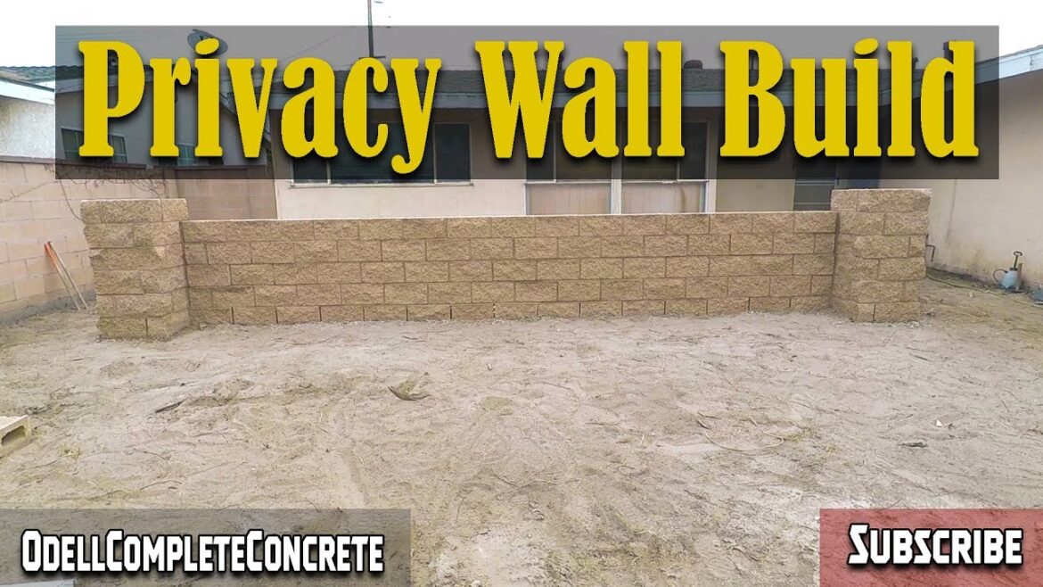 How to build a Short Privacy Wall for Front Patio | Front Yard Remodel Part 3