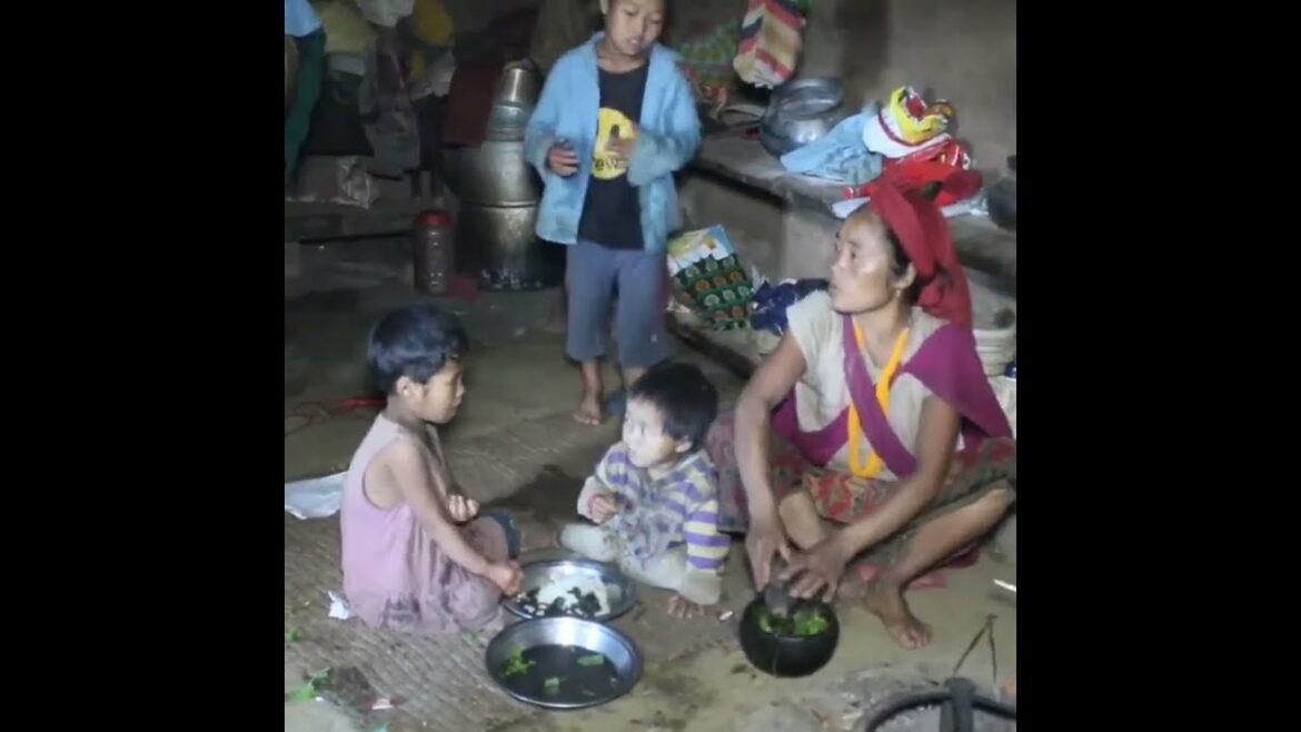 mountain life, strong mom with 5 understand kids  harvest farm products cook good food do Gardening