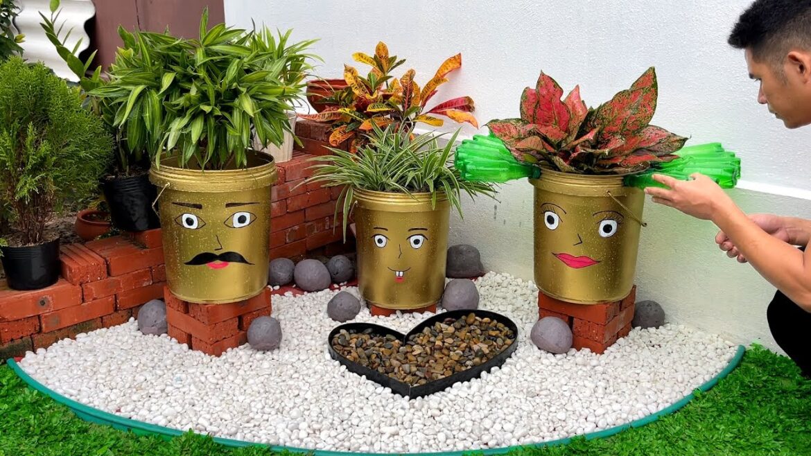 DIY π- GARDEN IDEAS – Creative garden recycled with plastic buckets DIY π- GARDEN IDEAS - Creative garden recycled with plastic buckets