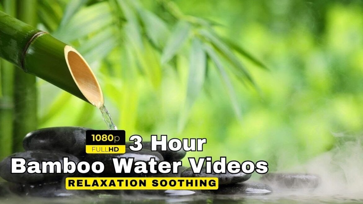 Relaxing music and sound of bamboo water helps to stabilize the mind, restore health, Stress Relief