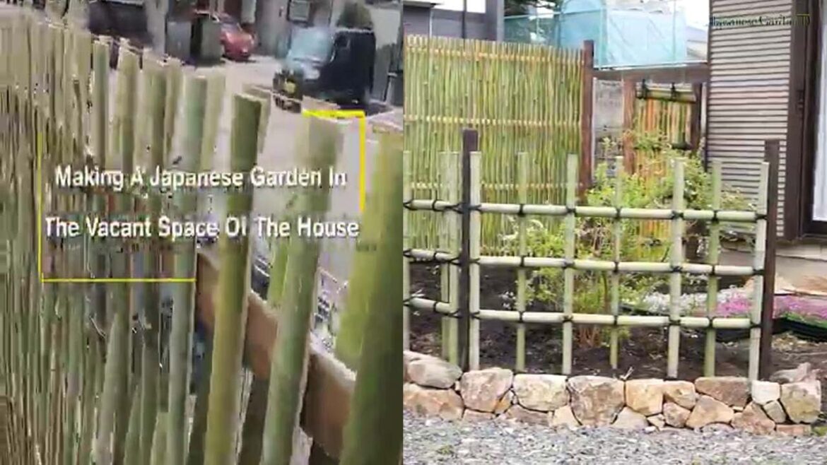 making a Japanese garden design in the vacant space of the house-  Japanese gardening techniques