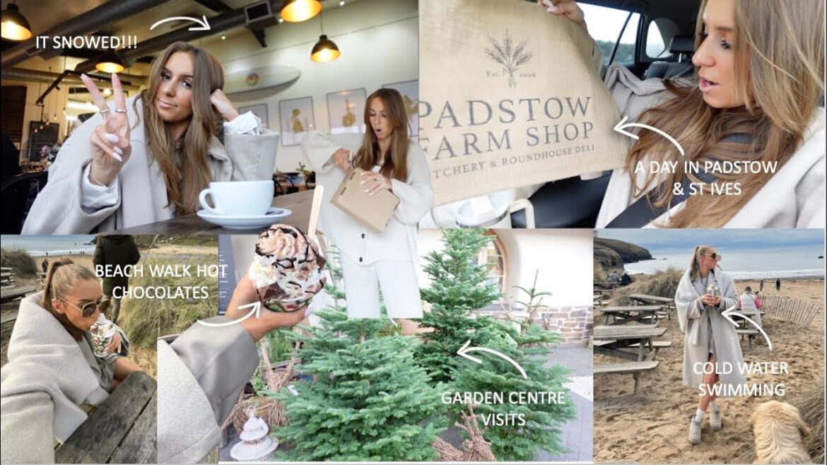 WEEKLY VLOGMAS | snow day, cold water swimming, Christmas garden centres, a day in St Ives & Padstow