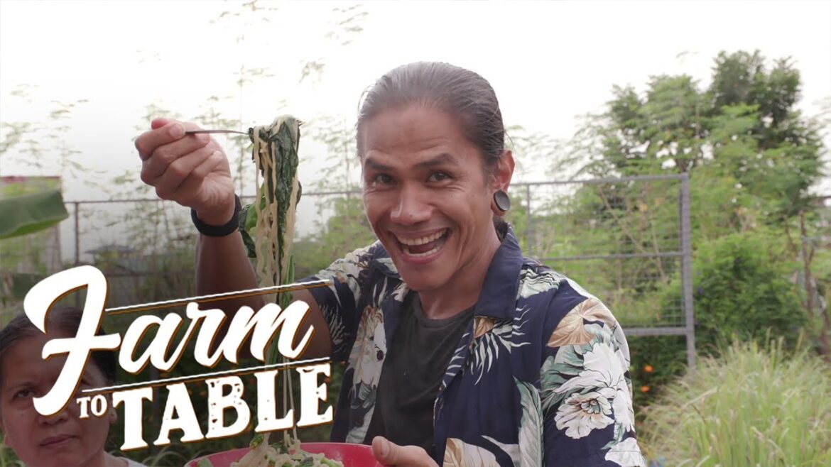 Chef JR Royol cooks Choy Sum Noodles for Sunnyville Farm | Farm To Table